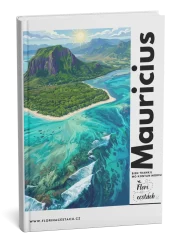 3D obálka digitálního průvodce a itineráře na vlastní pěst pro destinaci Mauricius