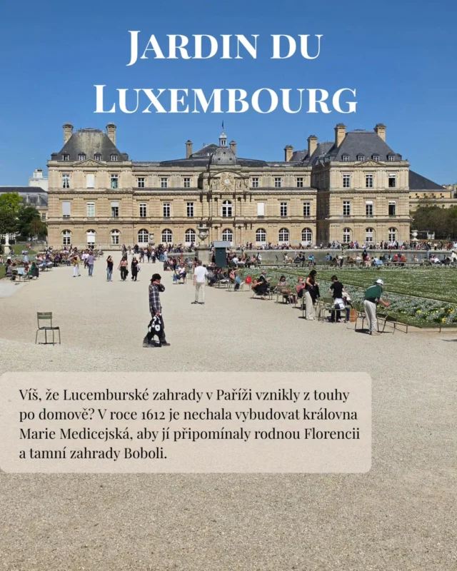 Zelené srdce Paříže, které vzniklo v 17. století pro Marii Medicejskou. Jardin du Luxembourg nabízí dokonalý únik od rušného města, slavné zelené židle i romantickou fontánu Médicis. Na zdejším jezírku se dodnes pouští tradiční dřevěné plachetnice a čas tu plyne tak nějak pomaleji. Ideální místo na pauzu s kávou v ruce uprostřed pařížského objevování.

​Cestuj bez starostí, ušetři čas při plánování dovolené a stáhni si můj e-book: https://florinacestach.cz/eshop/

​#pariz #jardinduluxembourg #francie #cestovani #tipynavylet